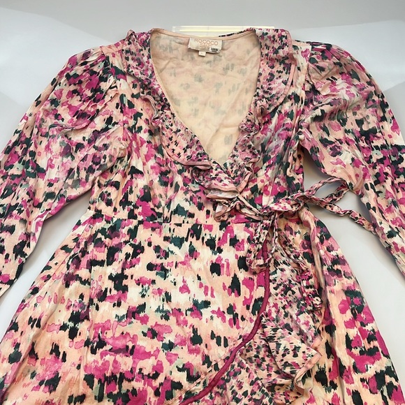 Rococo Sand Printed Ruffled Wrap Dress N159-24 - Picture 7 of 10